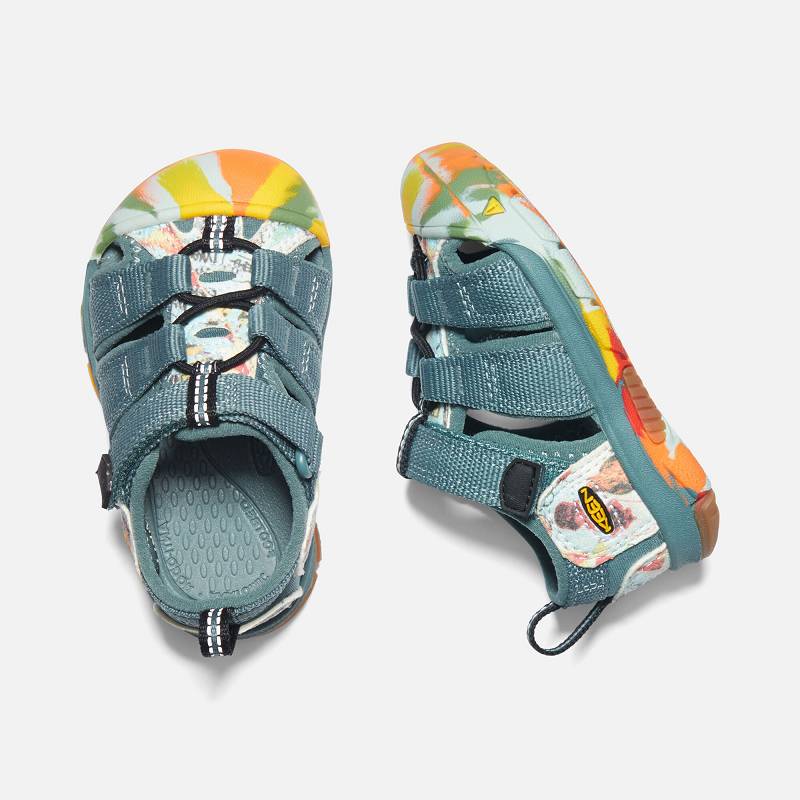 Keen Newport H2 Baby Sandalen Kinder DE-69843 New Aco Collage - Keen Kinderschuhe Blau